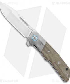 MKM Terzuola Clap Liner Lock Knife Green Micarta/Ti Bolster (3" Satin) LS01-GCT