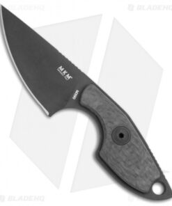 MKM Voxnaes Mikro 1 Fixed Blade Knife Carbon Fiber (2" Black)