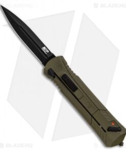 M&P OTF Spring Assisted Spear Point Knife OD Green (3.5" Black) Exclusive