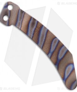 Maverick Customs Titanium Microtech Stitch Pocket Clip - Striped Flame