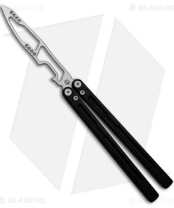 Maxace Phantom Balisong Butterfly Trainer Knife Black Aluminum (4.3" SW)