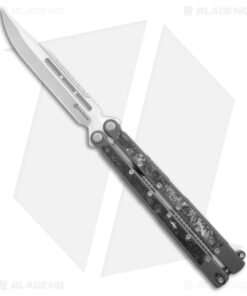 Maxace Shi Balisong Butterfly Knife Gray Carbon Fiber (4.5" Satin)