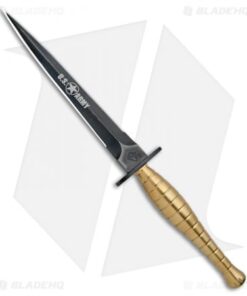 Medford FS Commando ARMY Dagger Fixed Blade Knife Brass (7" Black)