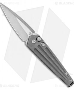 Medford Nosferatu Automatic Knife Tumbled Titanium (3.5" Satin)