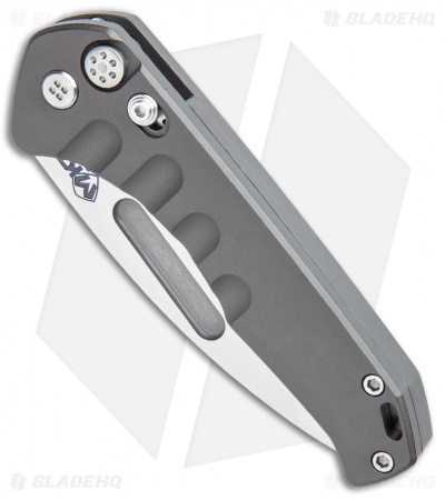 Medford Praetorian Swift Automatic Knife Gray Aluminum (3.3" Tumbled) - Image 2