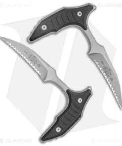 Microtech BEE S/E Wharncliffe Double Push Daggers Black G-10 (2.5" BB Full Serr)