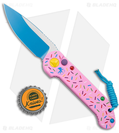 Microtech Exclusive Dessert Warrior LUDT Automatic Knife (3.4" Blue) - Image 4