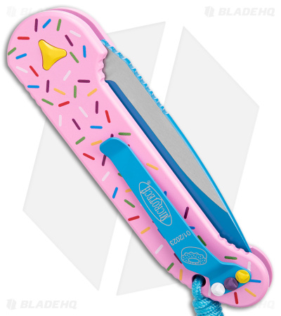 Microtech Exclusive Dessert Warrior LUDT Automatic Knife (3.4" Blue) - Image 3