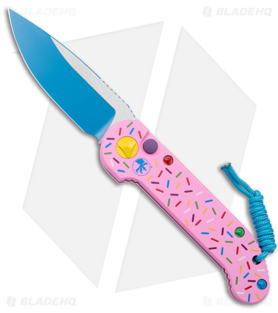 Microtech Exclusive Dessert Warrior LUDT Automatic Knife (3.4" Blue)