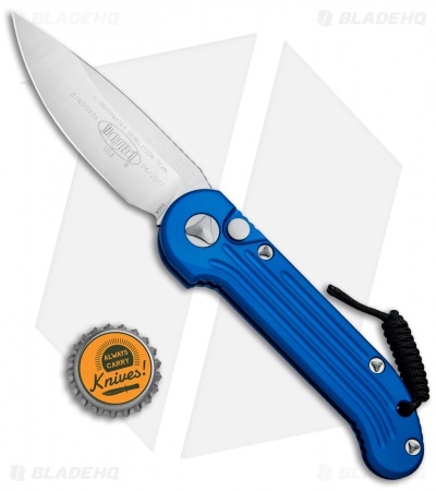 Microtech LUDT Automatic Knife Blue (3.4" Satin) 135-4BL - Image 4