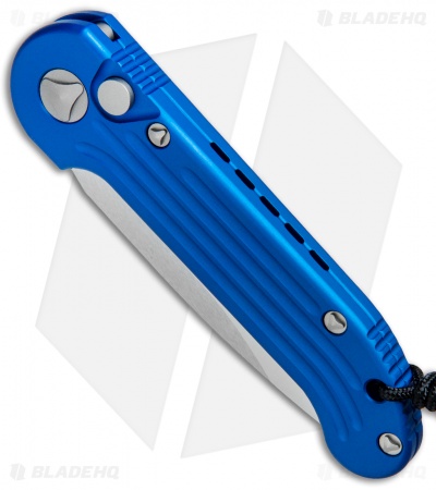 Microtech LUDT Automatic Knife Blue (3.4" Satin) 135-4BL - Image 2