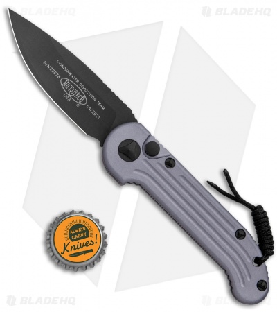 Microtech LUDT Automatic Knife Gray (3.4" Black) 135-1GY - Image 4
