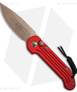 Microtech LUDT Automatic Knife Red (3.4" Bronze) 135-13RD