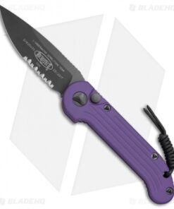 Microtech LUDT Automatic Knife Purple (3.4" Black Serr) 135-2PU