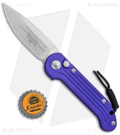 Microtech LUDT Automatic Knife Purple (3.4" Stonewash) 135-10PU - Image 4