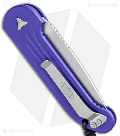 Microtech LUDT Automatic Knife Purple (3.4" Stonewash) 135-10PU - Image 3