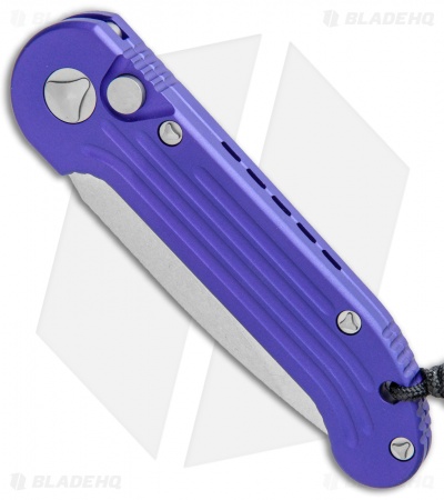 Microtech LUDT Automatic Knife Purple (3.4" Stonewash) 135-10PU - Image 2