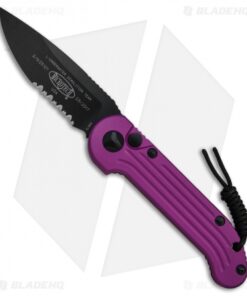 Microtech LUDT Automatic Knife Violet (3.4" Black Serr) 135-2VI