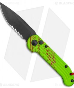 Microtech LUDT Zombie Edition Automatic Knife (3.4" Black Serr) 135-2Z