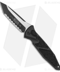 Microtech Socom Elite Automatic Knife Black (4" Tactical Full Serr) 161A-3T