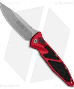 Microtech Socom Elite S/E Automatic Knife Red (4" Stonewash) 160A-10RD
