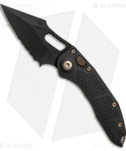 Microtech Stitch Automatic Knife Black (3.75" Apocalyptic DLC Serr) 169-2 DLC