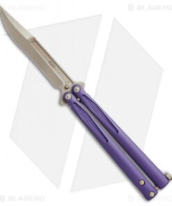 Microtech Tachyon III Balisong Butterfly Purple (4.5" Bronze) 173-13PU