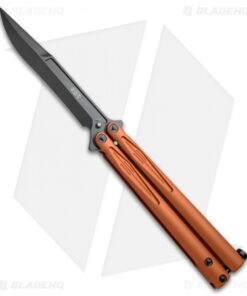 Microtech Tachyon III Balisong Butterfly Orange (4.5" Black) 173-1DLCOR