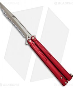 Microtech Tachyon III Balisong Butterfly Red (4.5" Bronze Full Serr) 173-15RD