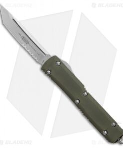 Microtech Ultratech T/E OTF Automatic Knife OD Green G-10 (3.4" Stonewash Serr)