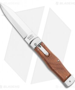 Mikov 241 Predator Double Bolster Leverlock Automatic Knife Wood (3.75" Polish)