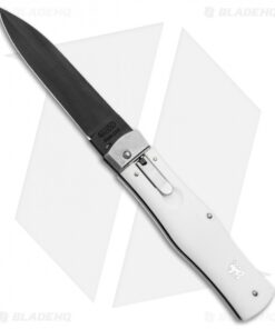 Mikov 241 Predator Lever Lock Automatic Knife ABS White (3.75" Black)