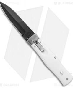Mikov 241 Predator Lever Lock Automatic Knife ABS White (3.75" Black Bayo)