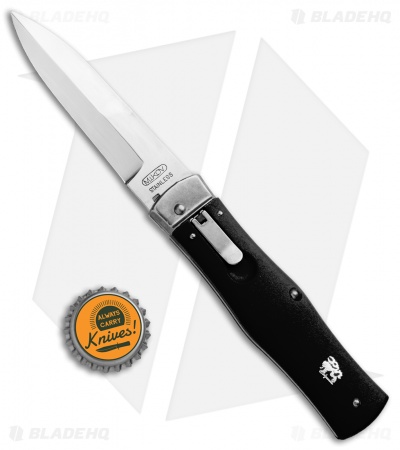 Mikov 241 Predator Lever Lock Bayo Automatic Knife Black (3.75" Polish) - Image 4