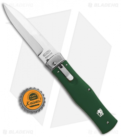 Mikov 241 Predator Bayo Lever Lock Automatic Knife Green (3.75" Polish) - Image 4