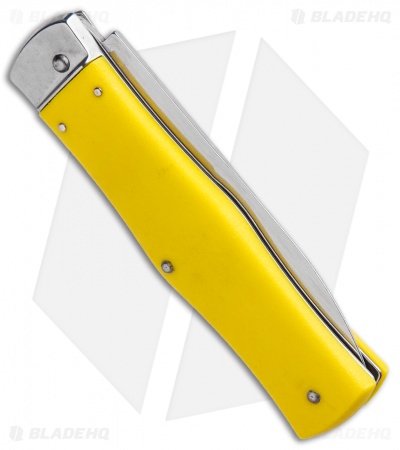 Mikov 241 Predator Lever Lock Automatic Knife Yellow (3.75" Polish) - Image 3