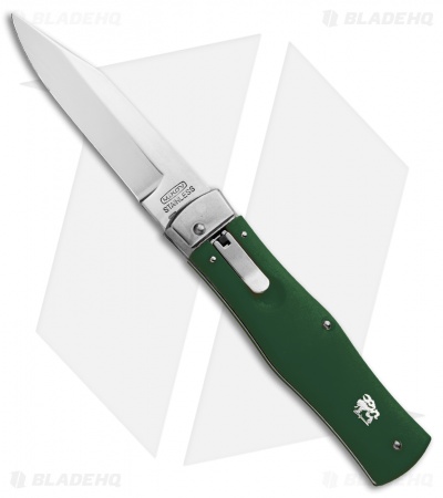 Mikov 241 Predator Leverlock Automatic Knife ABS Green Clip Point (3.75" Polish)