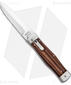 Mikov 241 Predator Leverlock Bayo Automatic Knife Wood (3.75" Polish)