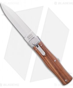 Mikov 241 Predator Leverlock Automatic Knife Wood (3.75" Polish) Pocket Clip
