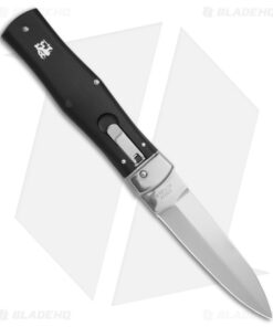 Mikov 241 Predator Leverlock Dagger Auto Knife Black (3.75" Polish) Left Hand