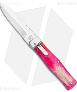 Mikov 241 Predator Lever Lock Bayo Automatic Knife Lilac Dyed Bone (3.75" Satin)