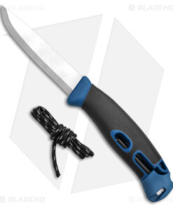 Morakniv Companion Spark Fixed Blade Knife Blue w/ Fire Starter (4" Satin)