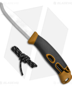 Morakniv Companion Spark Fixed Blade Knife Brown w/ Fire Starter (4" Satin)