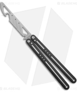 Nabalis The Morse Butterfly Balisong Trainer Black Aluminum (3.75" Steel)