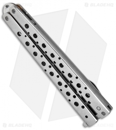 Nathan Dewey Custom Deviant Balisong Knife w/ Flamed Clip (4.25" Swedge Scandi) - Image 2