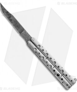 Nathan Dewey Custom Deviant Balisong Butterfly Knife (4.375" Buckshot Damascus)