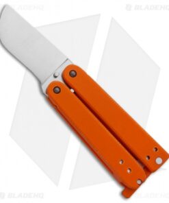 Nathan Dewey Custom Gremlin Mini Balisong Knife Orange G-10 (Satin 1.875")