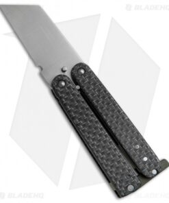 Nathan Dewey Custom Gremlin Mini Balisong Knife Silver LSCF (2" 440C Satin)