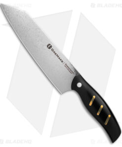 Olight-Oremake Sheepdog Kiritsuke Kitchen Knife Black G-10 (8" Damascus)