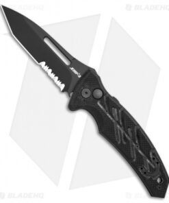 Ontario XM-3S Tanto Automatic Knife G-10 (3.75" Black Serr) 08759